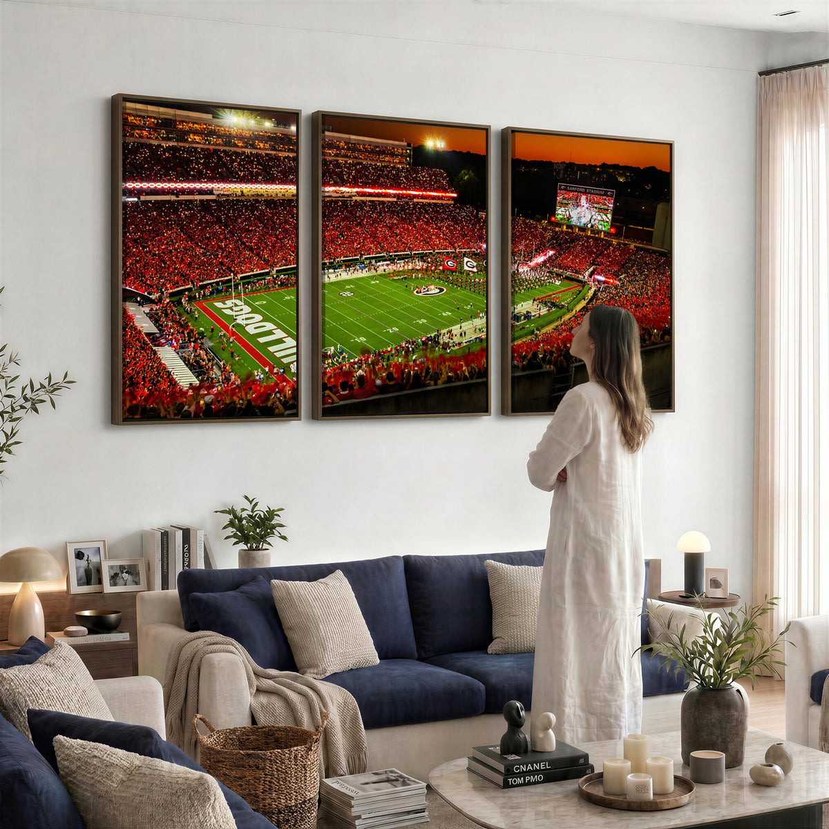 48894104-MGV-CV-36X24 - Georgia Bulldogs Stadium Wall Art Canvas Print, Sanford Stadium