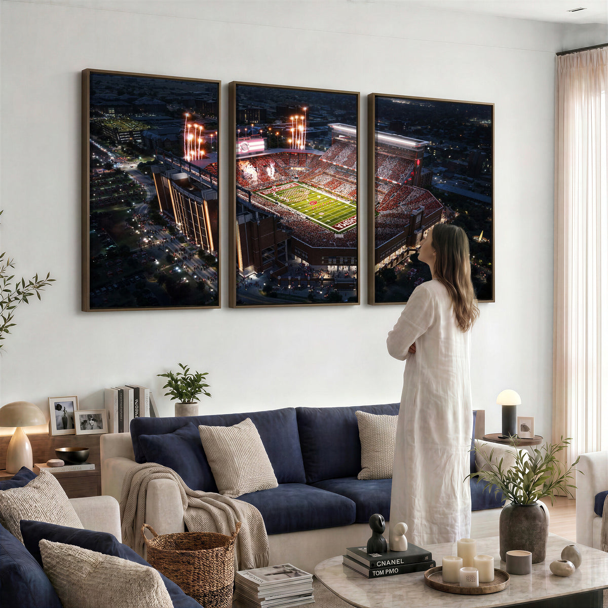 16867141-MGV-CV-36X24 - Oklahoma Memorial Stadium, Gaylord Memorial Stadium Wall Art