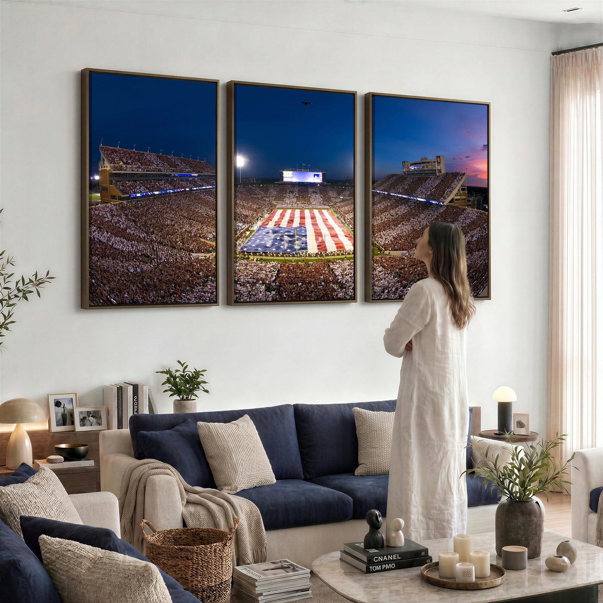 12979182-MGV-CV-36X24 - Oklahoma Sooners Memorial Stadium Wall Art Canvas Print