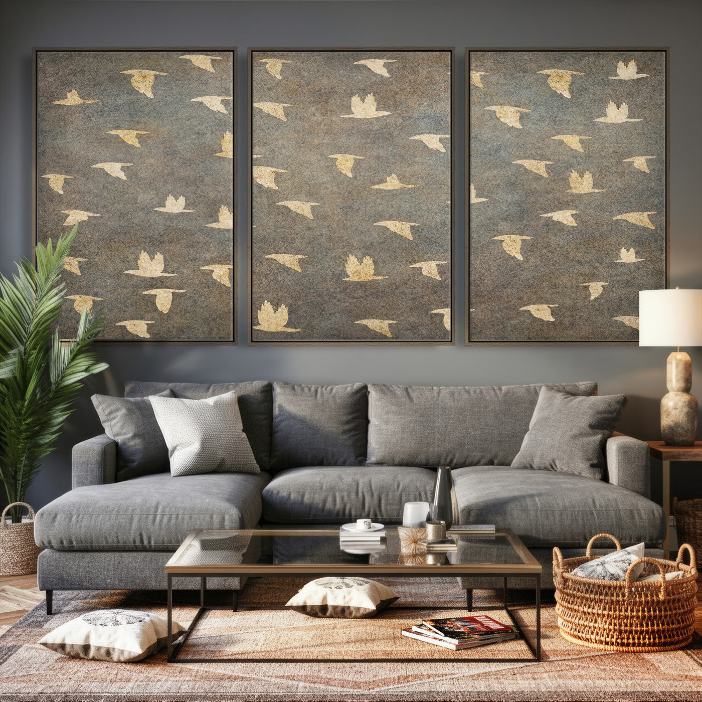 20532514-MGV-CV-36X24 - Abstract Birds Wall Art Canvas Print