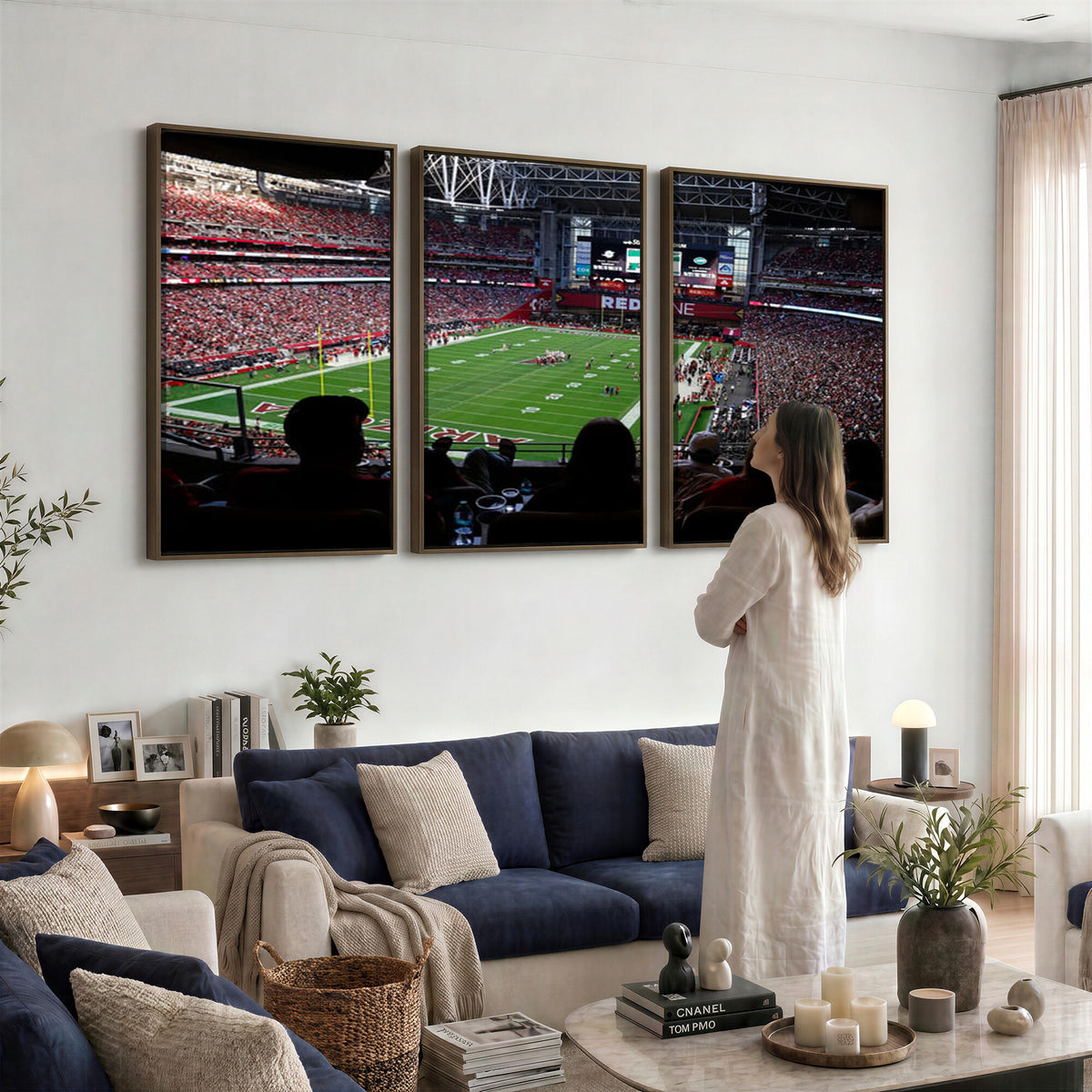 84196298-MGV-CV-36X24 - State Farm Stadium Canvas Wall Art, Arizona Cardinals Football Stadium Print, Glendale NFL Arena Photography Artwork