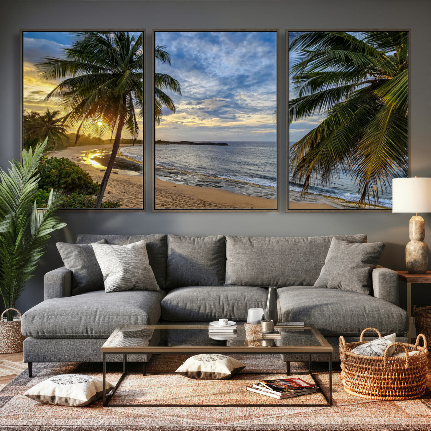 40002010-MGV-CV-36X24 - Mar Chiquita Beach Puerto Rico Canvas Wall Art, Manati Caribbean Coastal Photography Print, Tropical Ocean Sunset Decor