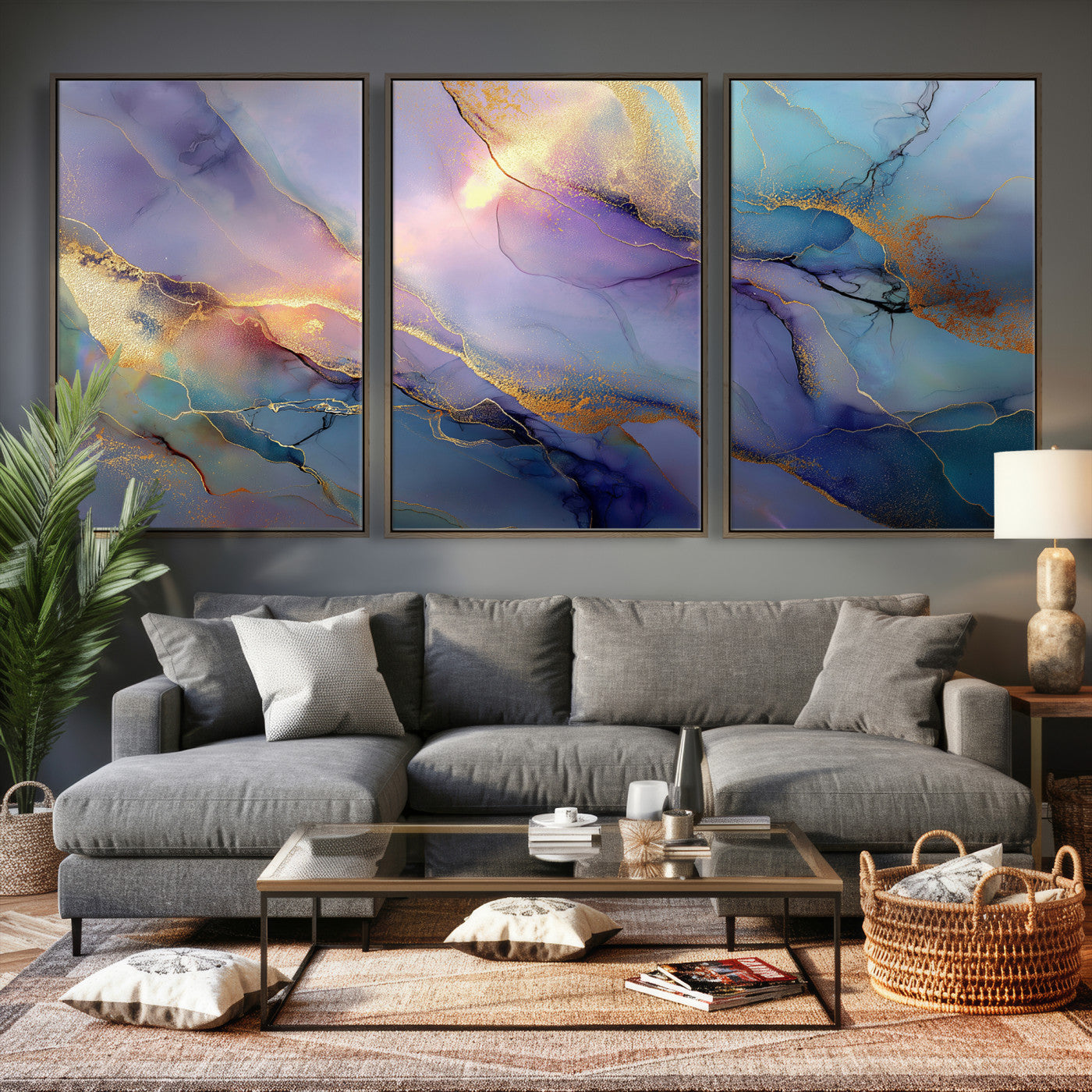 50939878-MGV-CV-36X24 - Colorful Abstract Canvas Wall Art Print, Vibrant Popup Color Art Print