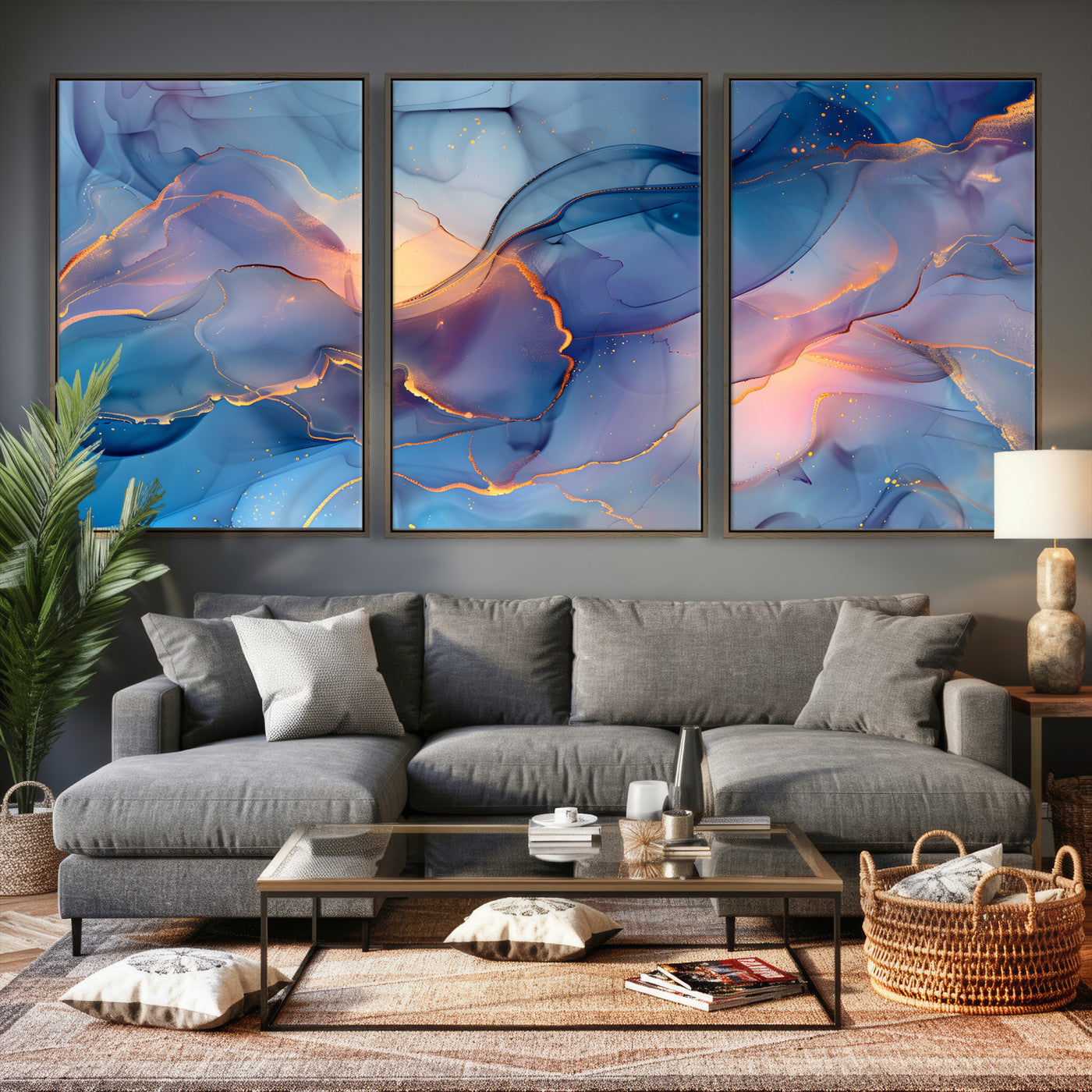 13710509-MGV-CV-36X24 - Colorful Abstract Canvas Wall Art Print, Vibrant Popup Color Art Print