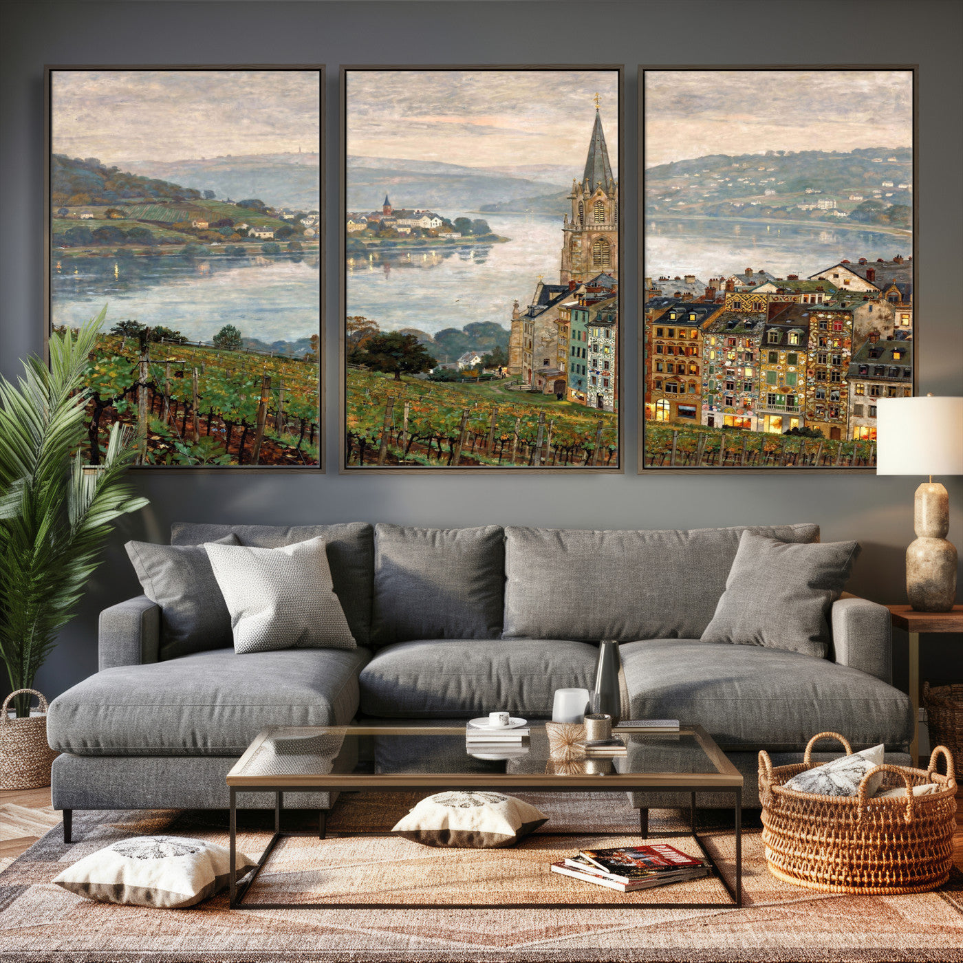 62626662-MGV-CV-36X24 - Mosel City Mosel River by Nicolai Astudin Wall Art Canvas Print