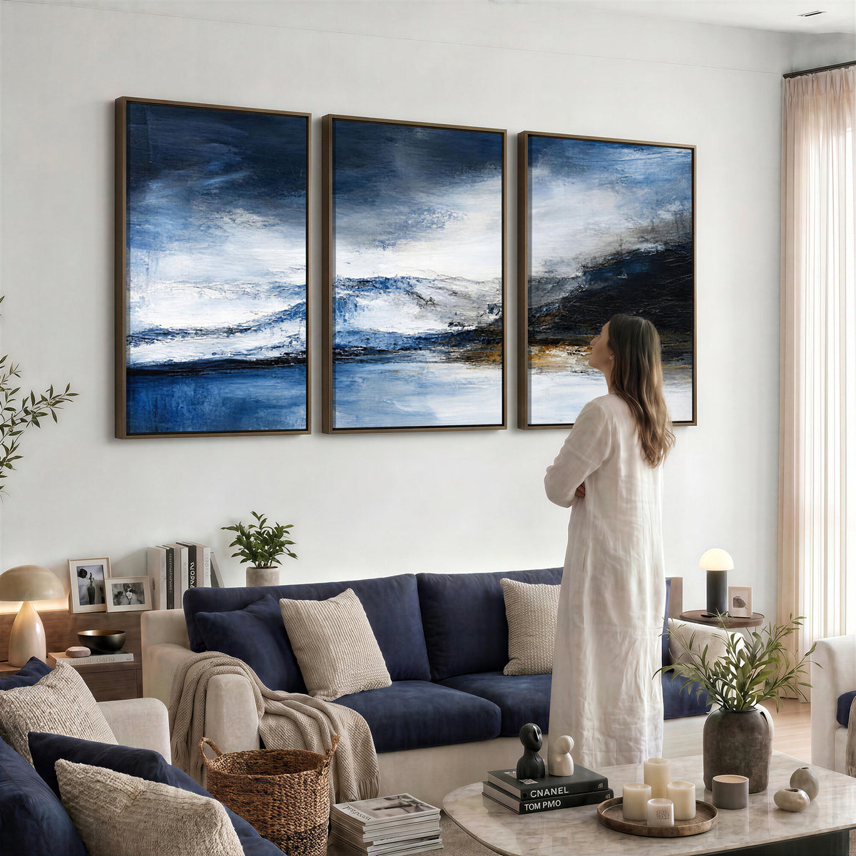 48142030-MGV-CV-36X24 - Extra Large Abstract Wall Art Canvas Print