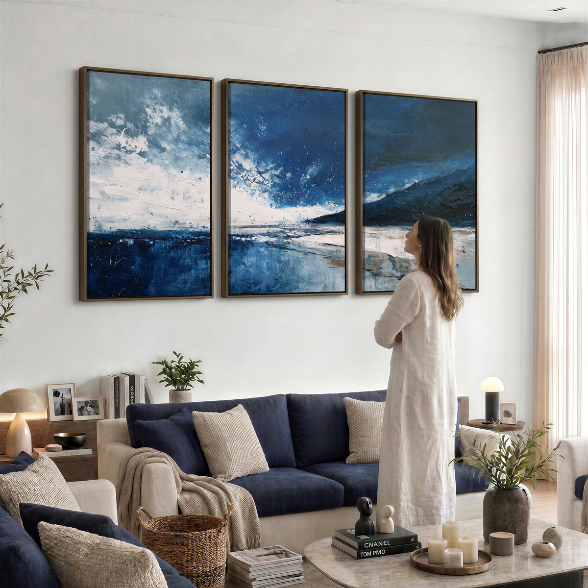 76136620-MGV-CV-36X24 - Extra Large Abstract Wall Art Canvas Print