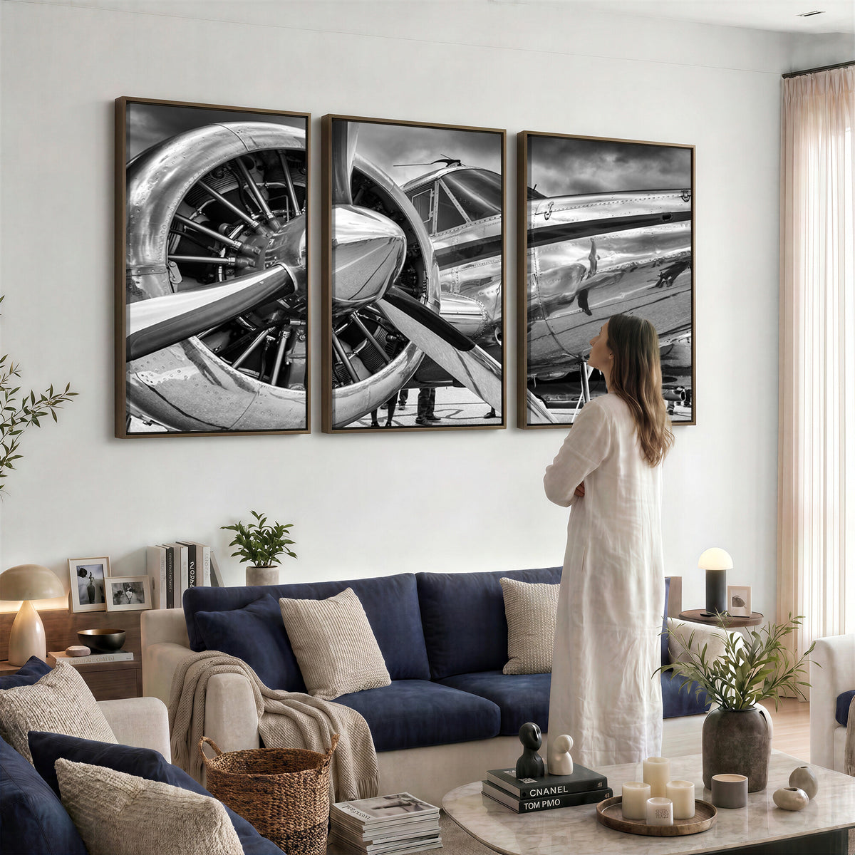 40672-MGV-CV-36X24 - Vintage Antique Airplane Wall Art Canvas Print