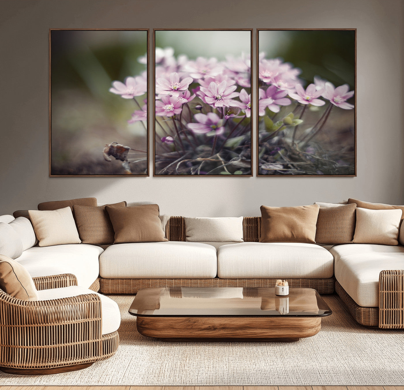 -Pink Wild Flower Canvas Print