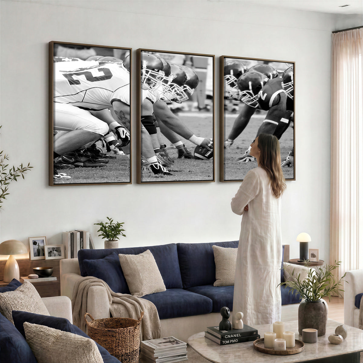 97432-MGV-CV-36X24 - American Football Player Wall Art Canvas Print