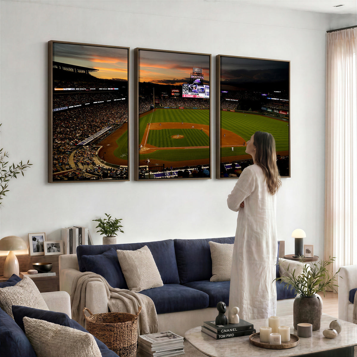 57060-MGV-CV-36X24 - Colorado Rockies Coors Field Wall Art Canvas Print - MLB Baseball Stadium