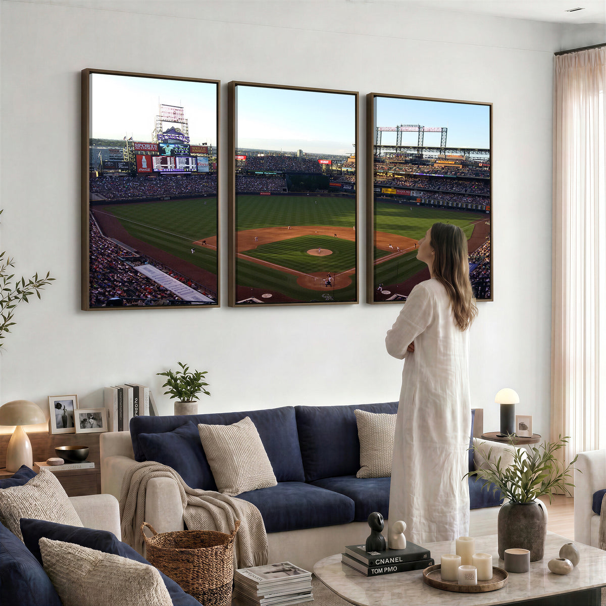 21638-MGV-CV-36X24 - Colorado Rockies Coors Field Wall Art Canvas Print, MLB Baseball Stadium