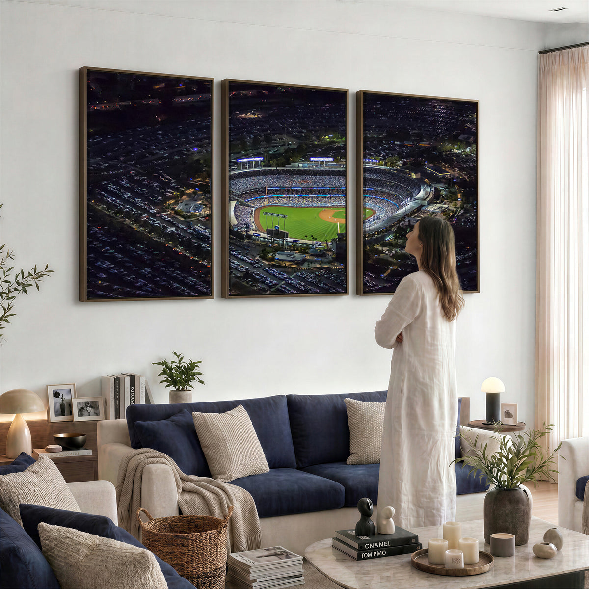 20932-MGV-CV-36X24 - Los Angeles Dodgers Dodger Stadium Wall Art Canvas Print