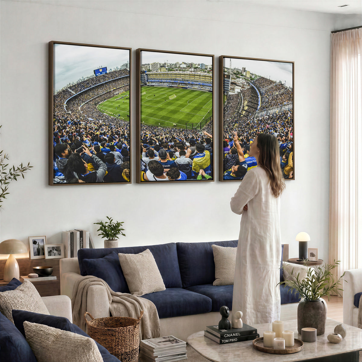 63839-MGV-CV-36X24 - Boca Juniors Soccer Team Print Wall Art, Buenos Aires Bombonera Stadium