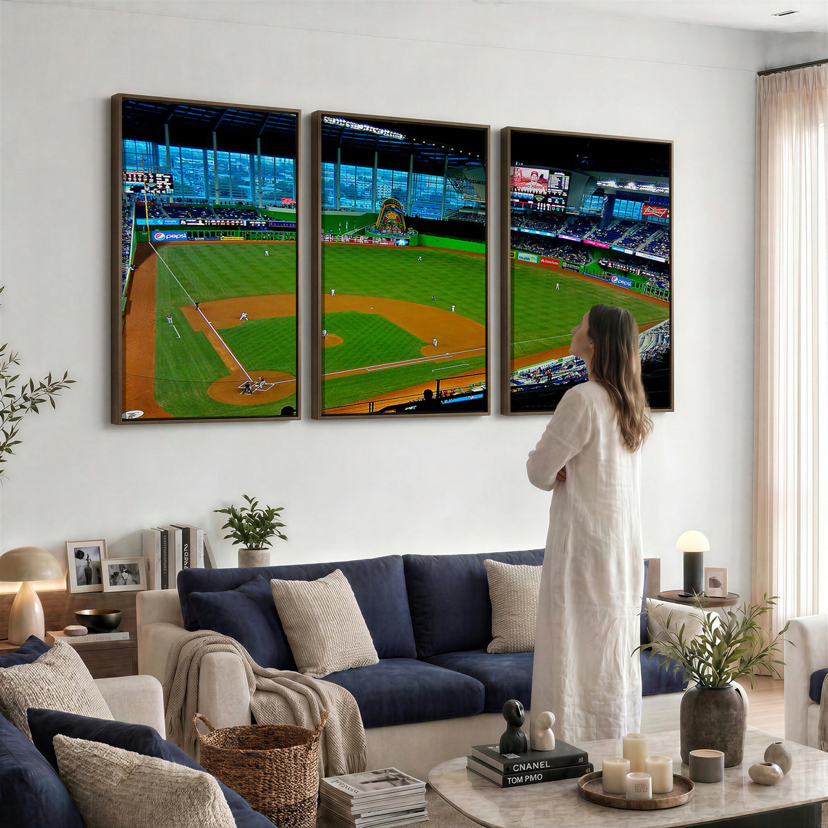 51207-MGV-CV-36X24 - Miami Marlins Baseball Team Print, Miami LoanDepot Park