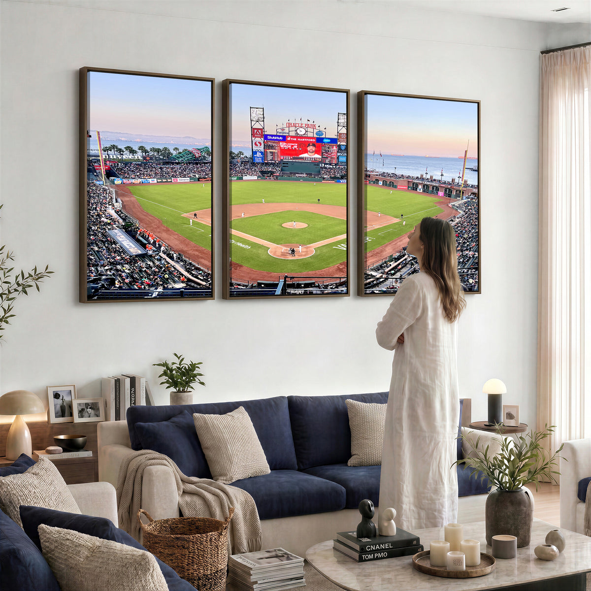 16055-MGV-CV-36X24 - San Francisco Giants Baseball Team Print, Oracle Park