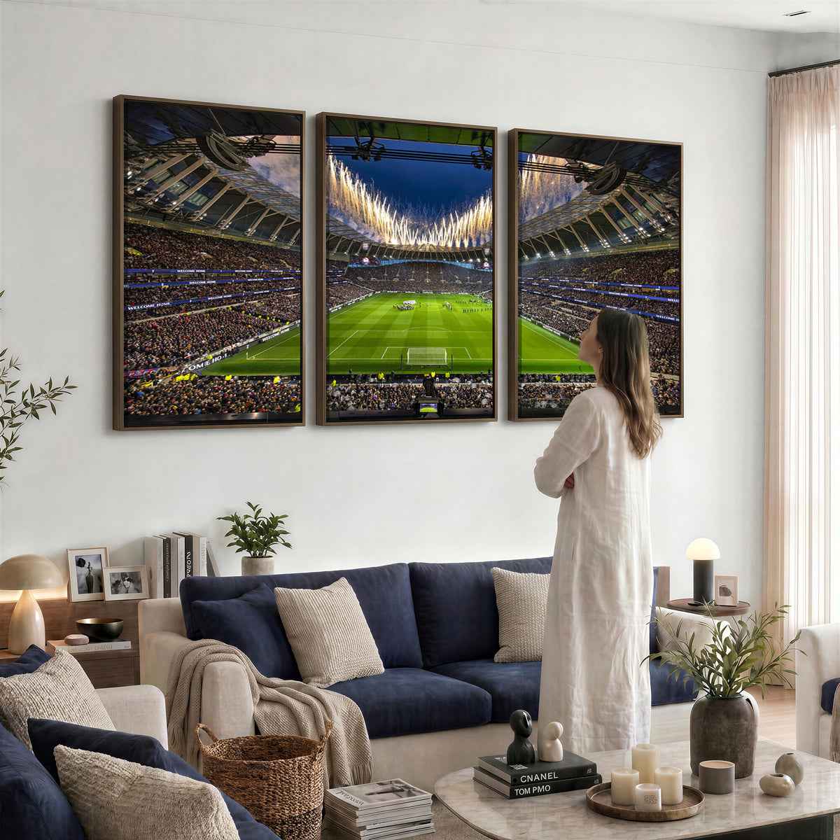 40157-MGV-CV-36X24 - Tottenham Hotspur Football Team Print, London Tottenham Hotspur Stadium Wall Art