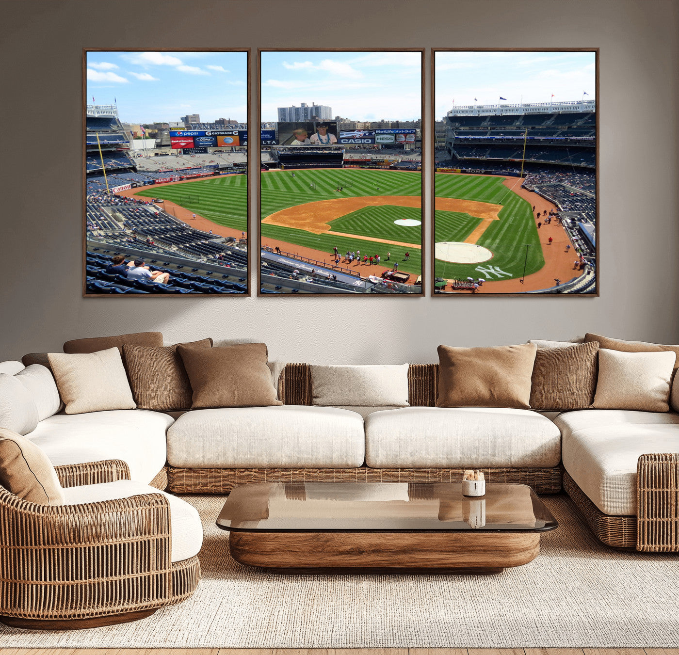 MGV-FC-60X30-3P - Buffalo Bills Stadium Wall Art - Buffalo Bills Decor- NFL Fans Gift, Perfect Sports Decor for Living