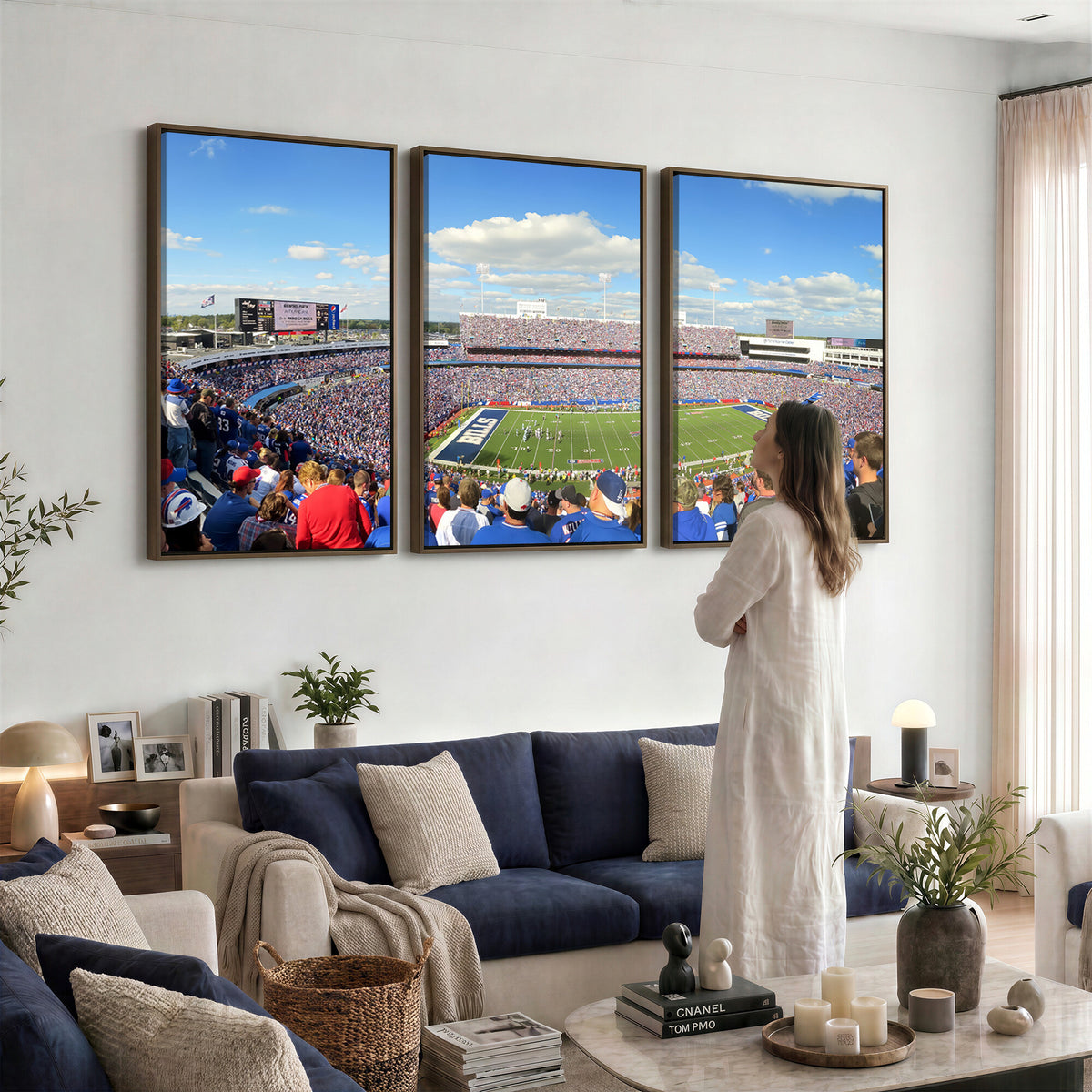 35302-MGV-CV-36X24 - Buffalo Bills NFL Football Team Print, Game Day at Buffalo Highmark Stadium
