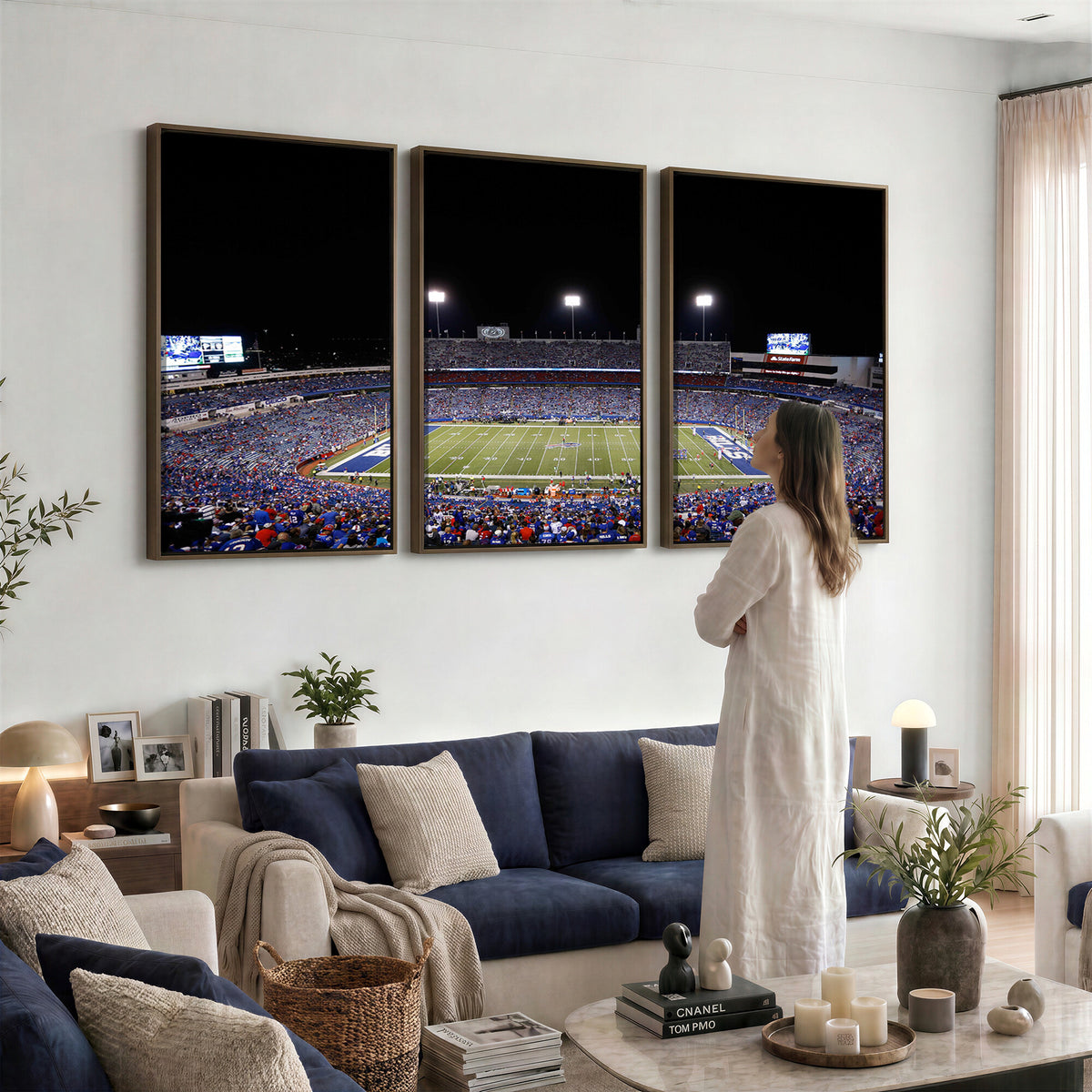 59036-MGV-CV-36X24 - Buffalo Bills Wall Art, Buffalo Bills Stadium Canvas Print for Sports Decor
