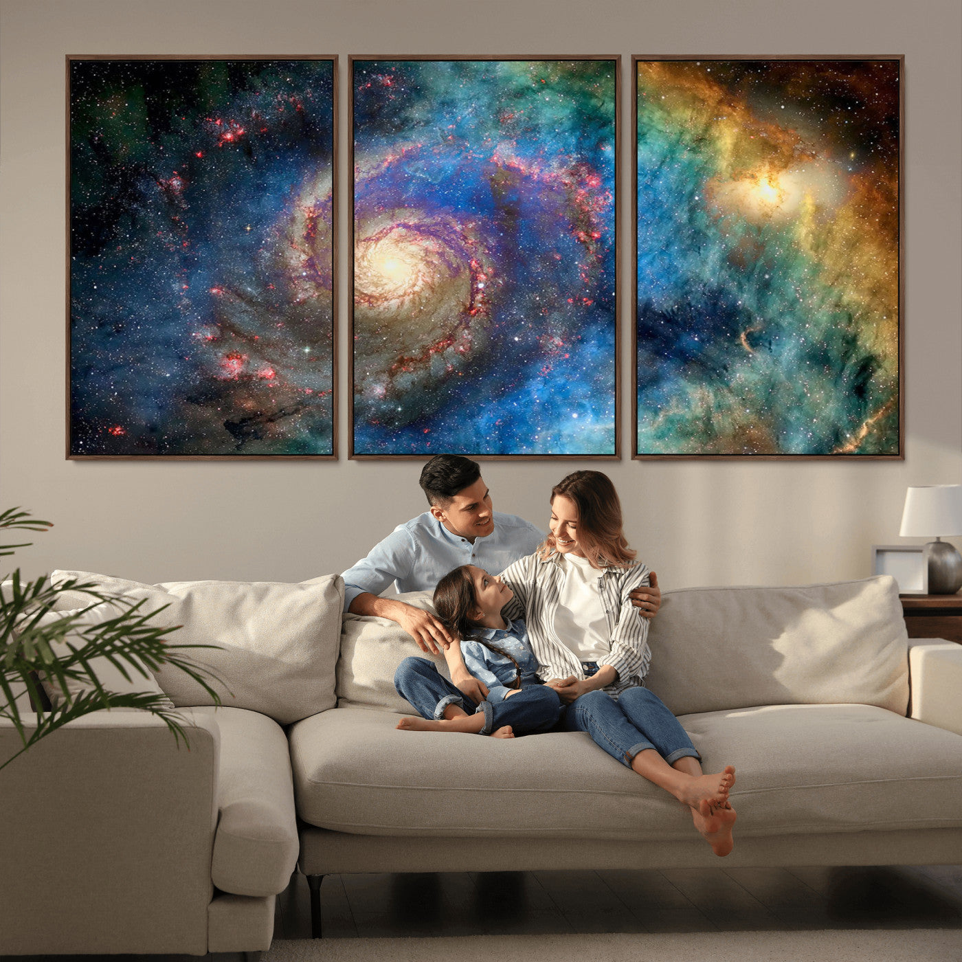 MGV-FC-60X30-3P - Spiral Galaxy Wall Art Canvas Print