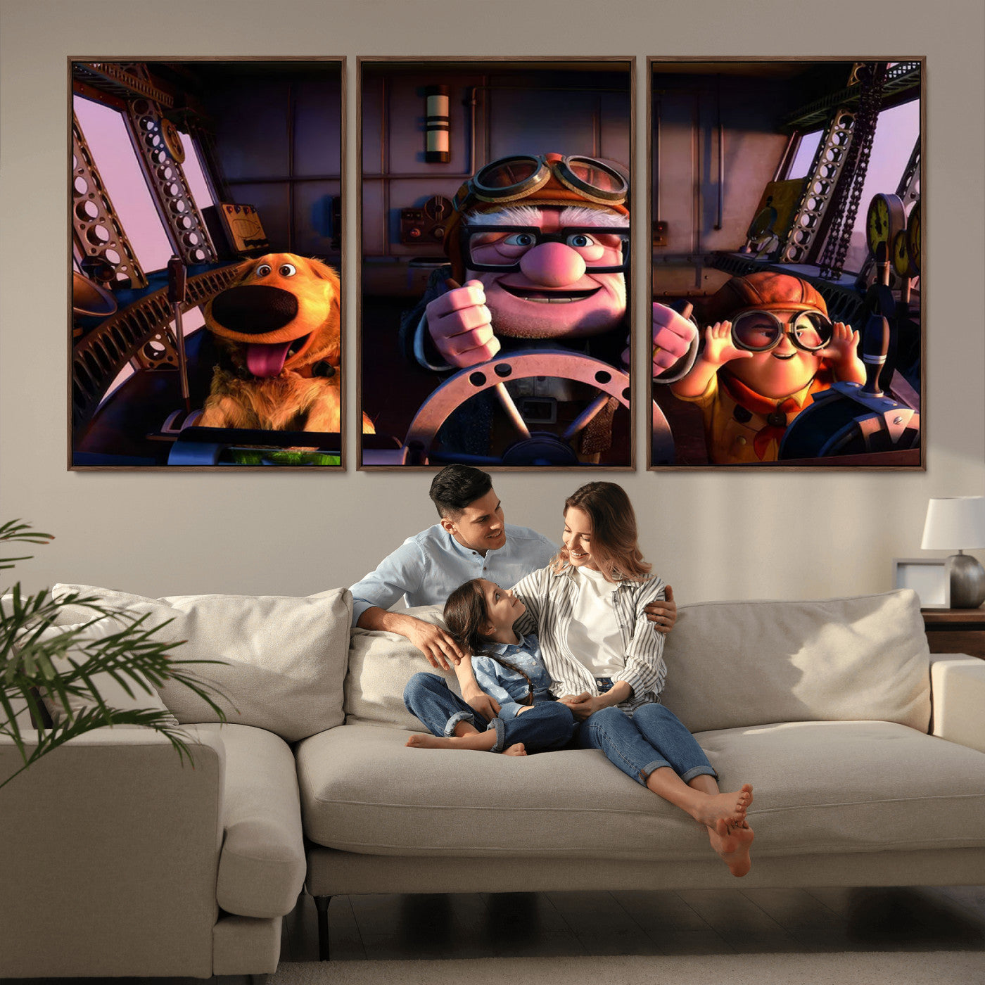 MGV-FC-60X30-3P - Carl Russel And Dog, Movie Up Poster, Movie Up Wall Art, Movie Up Poster Print, Carl