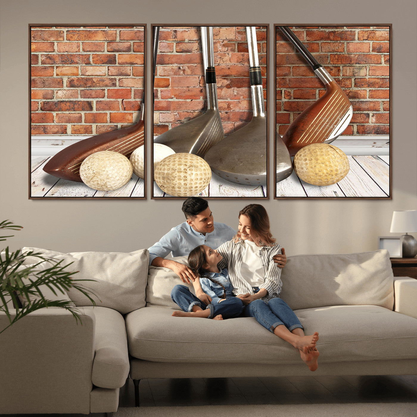 -Vintage Golf Ball Wall Art Canvas Print | Golf Decor for Man Cave or Office | Ready to Hang and