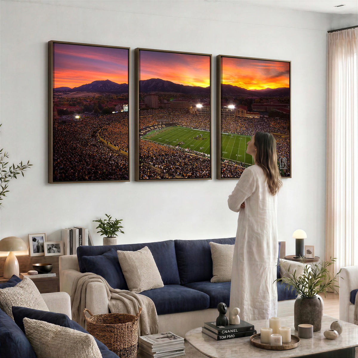 84649-MGV-CV-36X24 - Folsom Field, University of Colorado Buffaloes Football, Extra Large Game Room Wall Decor