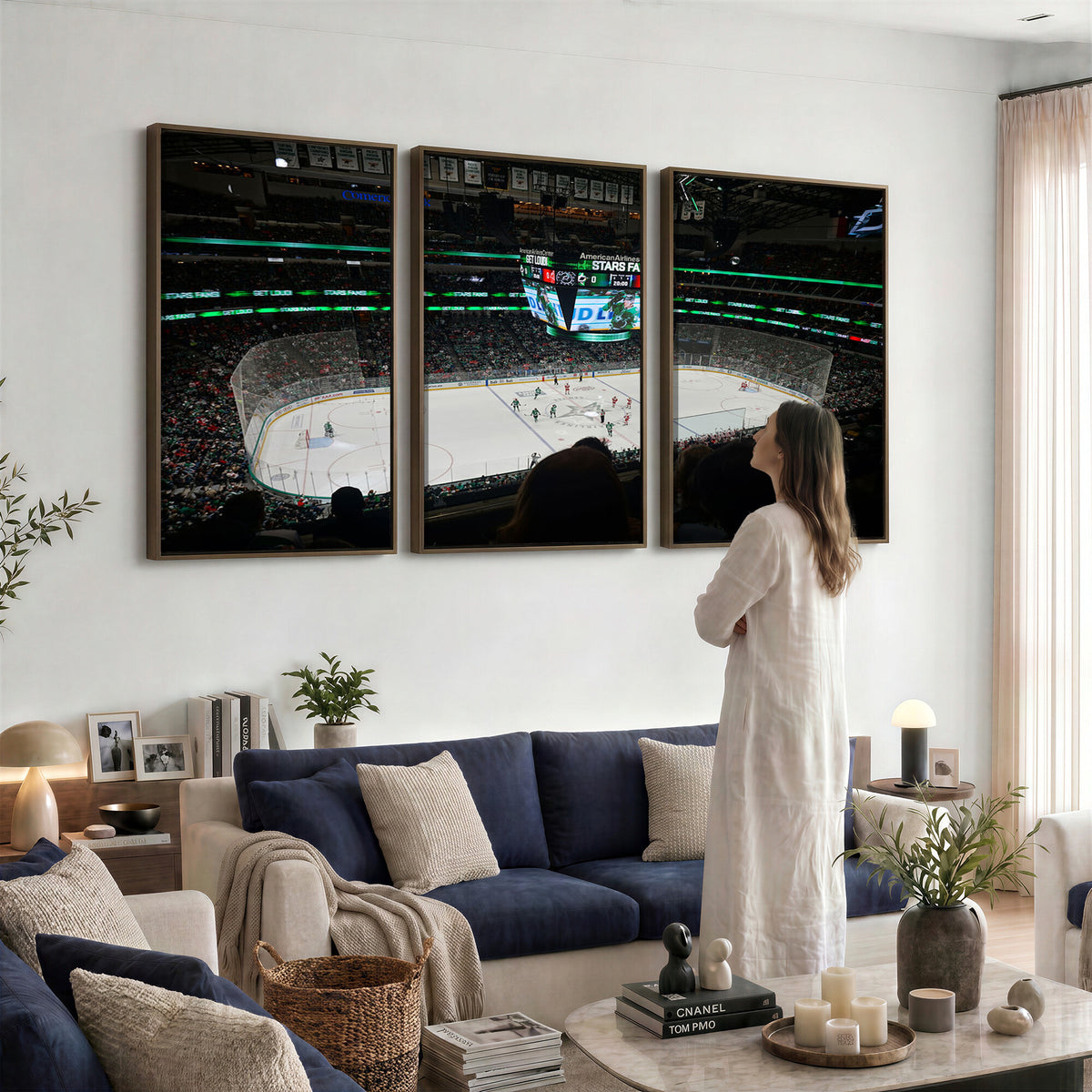 13876-MGV-CV-36X24 - American Airlines Center Dallas Stars Wall Art Canvas Print