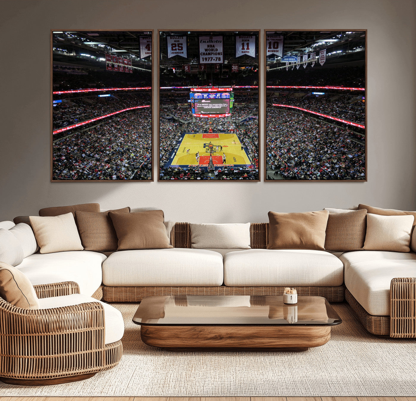 MGV-FC-60X30-3P - Capital One Arena Stadium Wall Art | Canvas Print | Ready to Hang | Washington D.C. Sports Decor