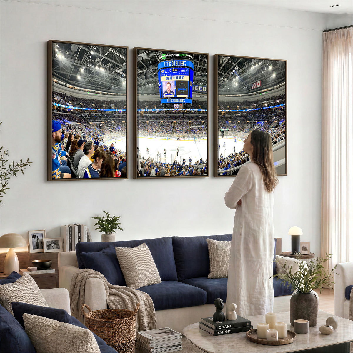 55708-MGV-CV-36X24 - Enterprise Center, Missouri St. Louis Blues Ice Hockey