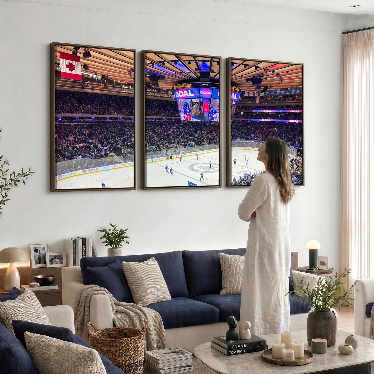 36401-MGV-CV-36X24 - Madison Square Garden New York Rangers Hockey Stadium Wall Art Canvas