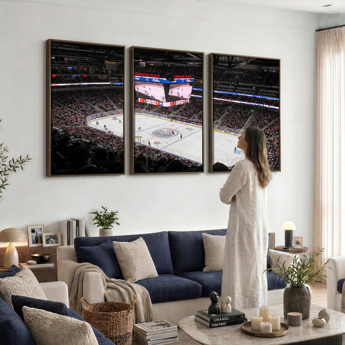71180-MGV-CV-36X24 - Rogers Place Edmonton Oilers Ice Hockey Stadium Wall Art