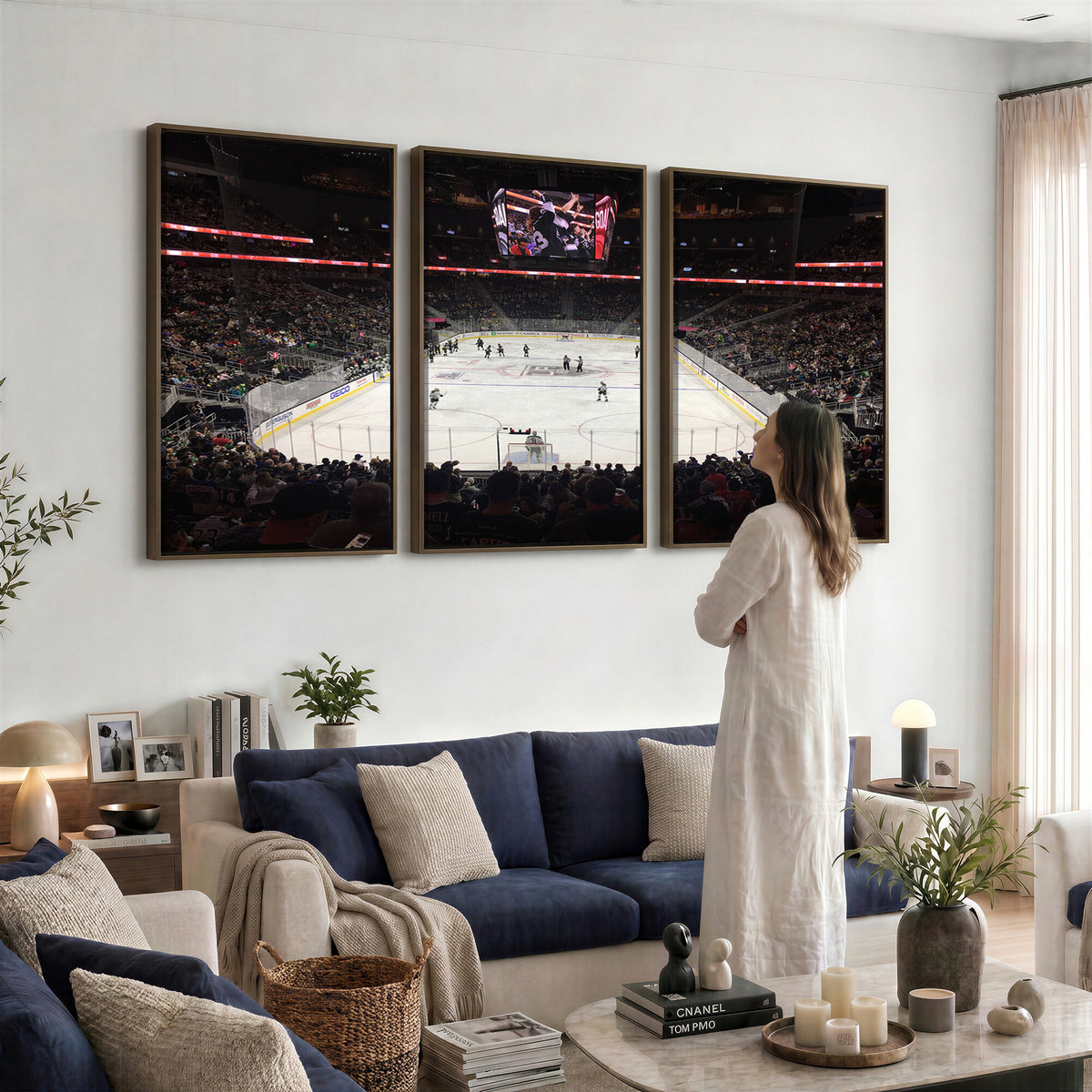 14802-MGV-CV-36X24 - T Mobile Arena Paradise Nevada Vegas Golden Knights Ice Hockey Stadium