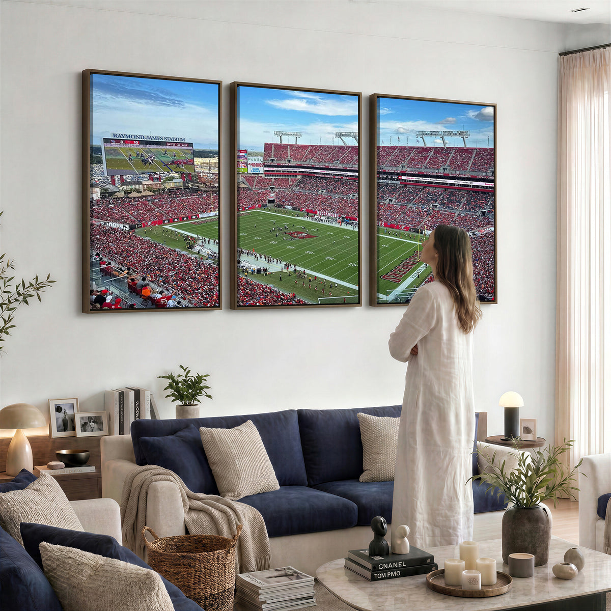 52828-MGV-CV-36X24 - Florida Tampa Raymond James Stadium Wall Art Canvas Print - NFL Football Stadium Print Canvas