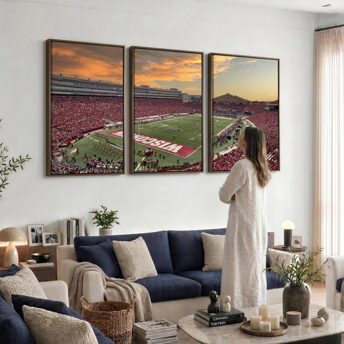 41472-MGV-CV-36X24 - Camp Randall Stadium Wisconsin Badgers Large Wall Art Canvas Print | College Football Stadium Wall