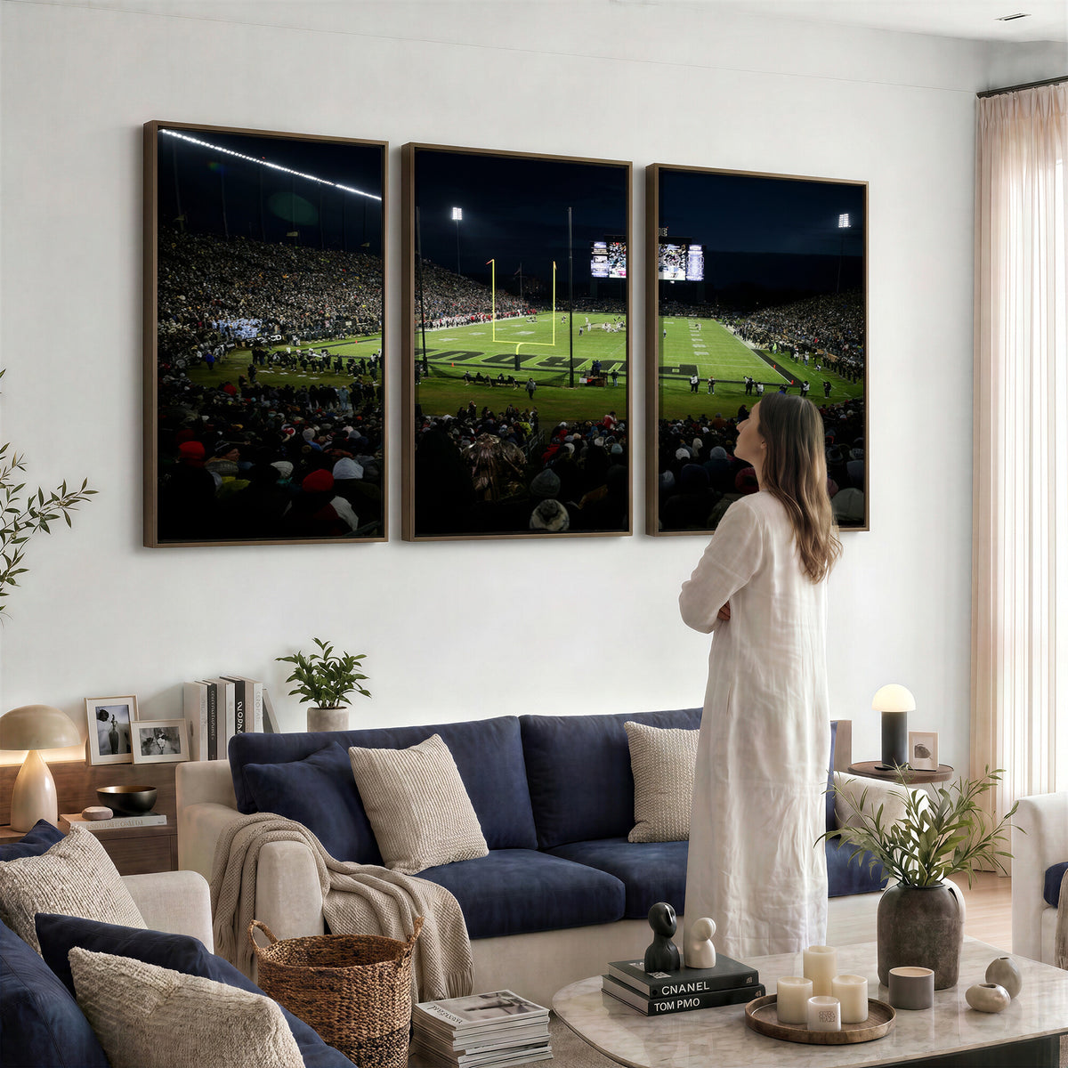 60140-MGV-CV-36X24 - Purdue Boilermakers Football Team Print - West Lafayette Ross–Ade Stadium Wall Art Canvas Print