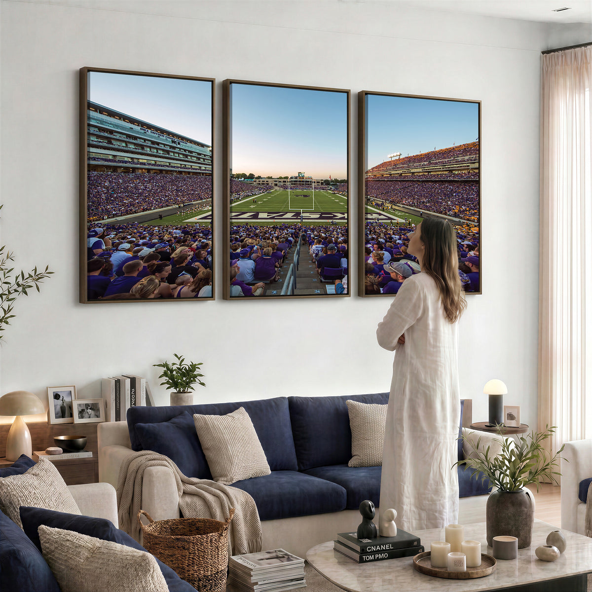 82792-MGV-CV-36X24 - Kansas State University Wildcats Football Team Print - Manhattan Bill Snyder Family Football Stadium