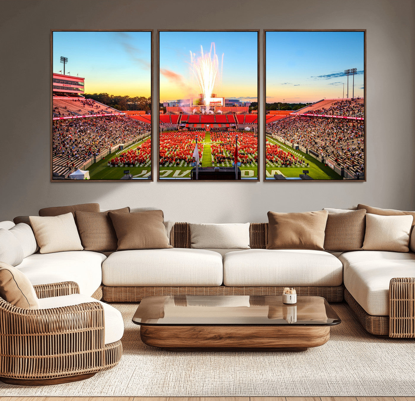 MGV-FC-60X30-3P - North Carolina State University Canvas Print, North Carolina State University Wolfpack Football Team