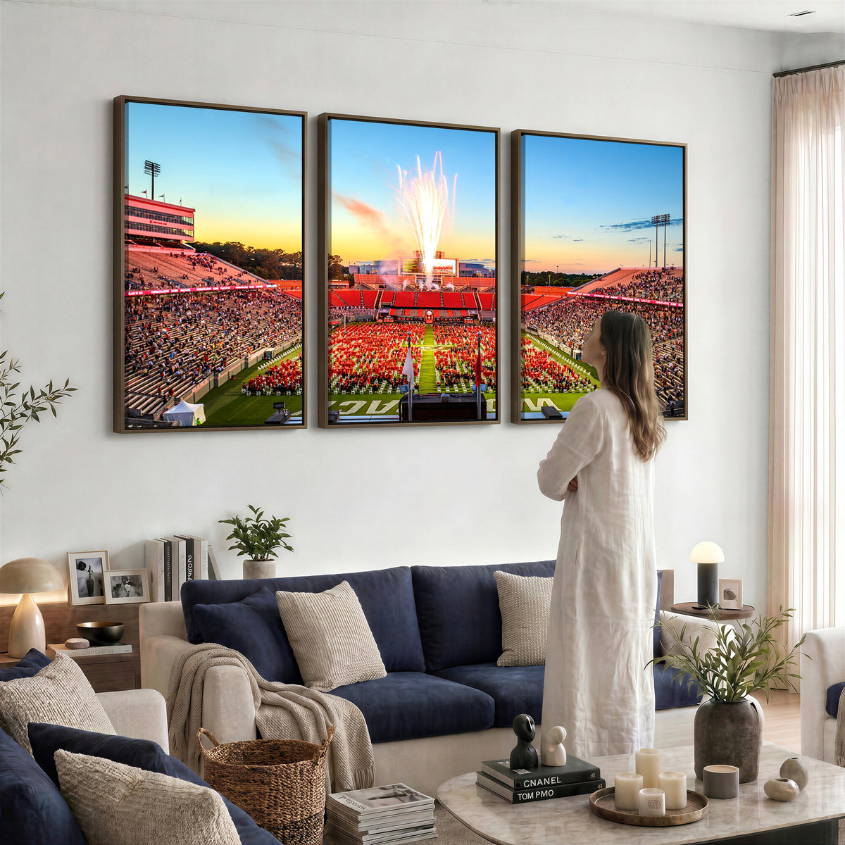 18017-MGV-CV-36X24 - North Carolina State University Canvas Print, Wolfpack Football Team Print