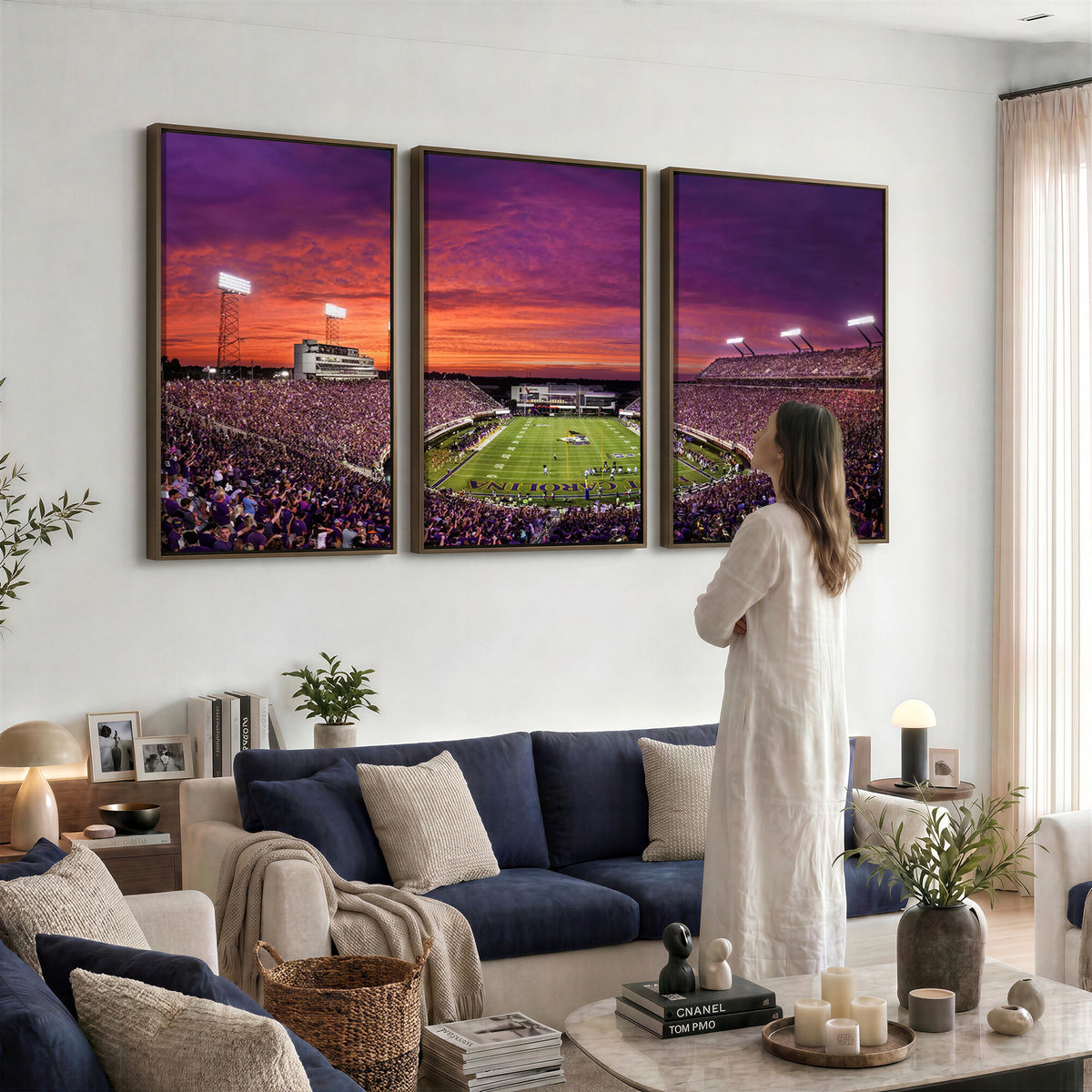 88575-MGV-CV-36X24 - East Carolina University Pirates Football Print Canvas- Greenville Dowdy-Ficklen Stadium Wall Art