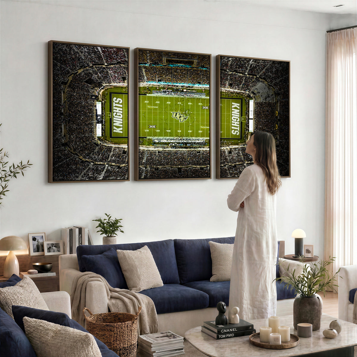 58050-MGV-CV-36X24 - UCF Knights Football Team Print - Orlando FBC Mortgage Stadium Wall Art, UCF Knights Canvas Print
