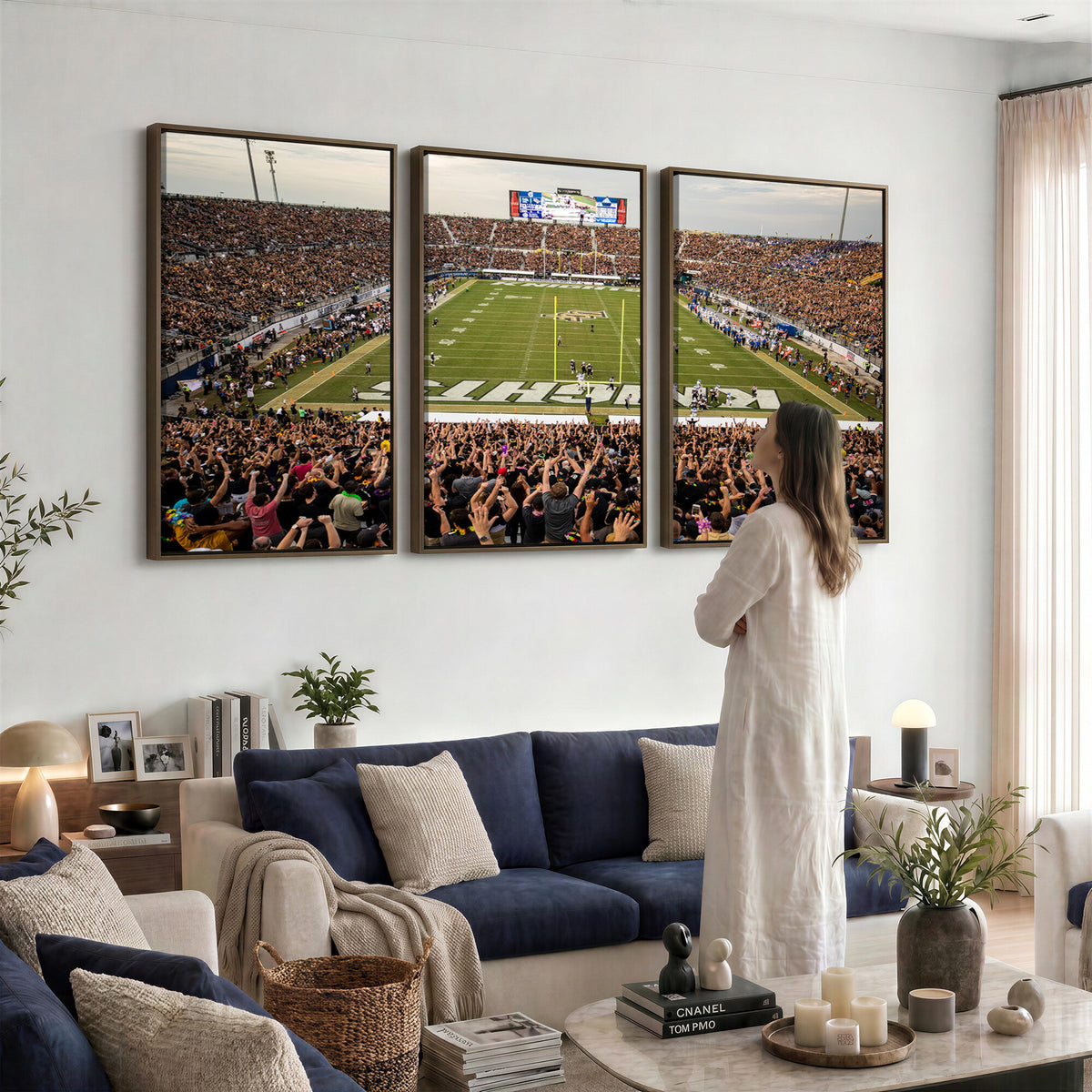 38659-MGV-CV-36X24 - UCF Knights Football Team Print - Orlando FBC Mortgage Stadium Canvas Print