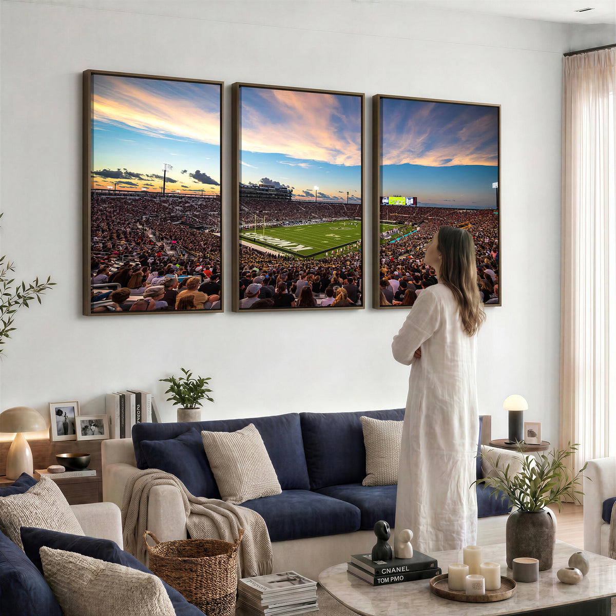 50243-MGV-CV-36X24 - UCF Knights Football Team Print - Orlando FBC Mortgage Stadium Wall Art Canvas Print