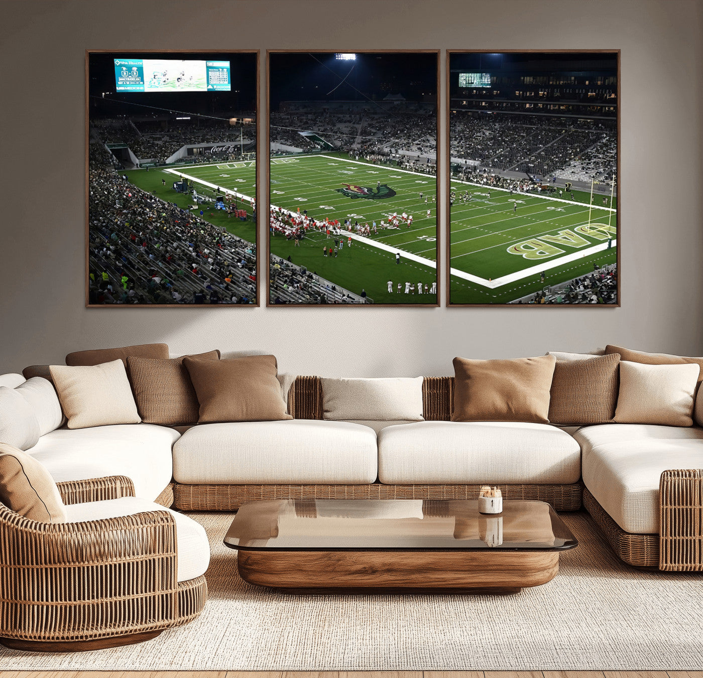 81740-MGV-CV-36X24-UAB Blazers Football Team Print - Birmingham Protective Stadium Wall Art Canvas Print
