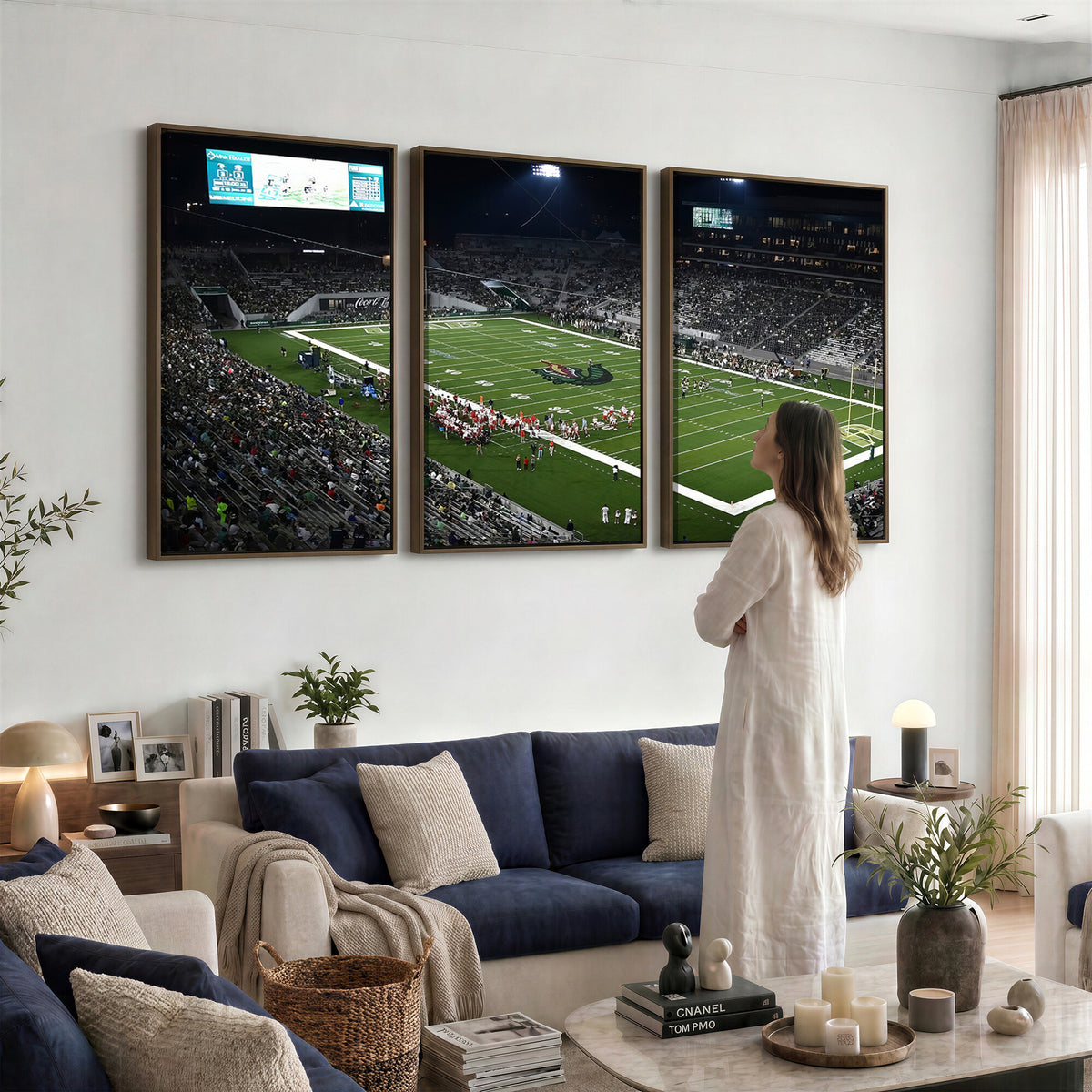 81740-MGV-CV-36X24 - UAB Blazers Football Team Print - Birmingham Protective Stadium Wall Art Canvas Print
