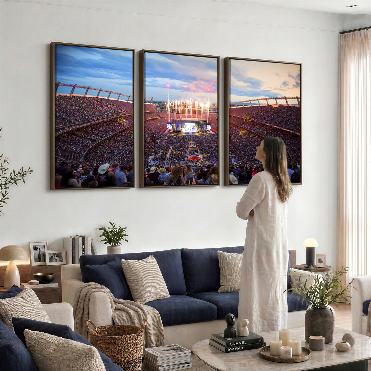 24689-MGV-CV-36X24 - Denver Broncos Football Team Print Canvas, Empower Field