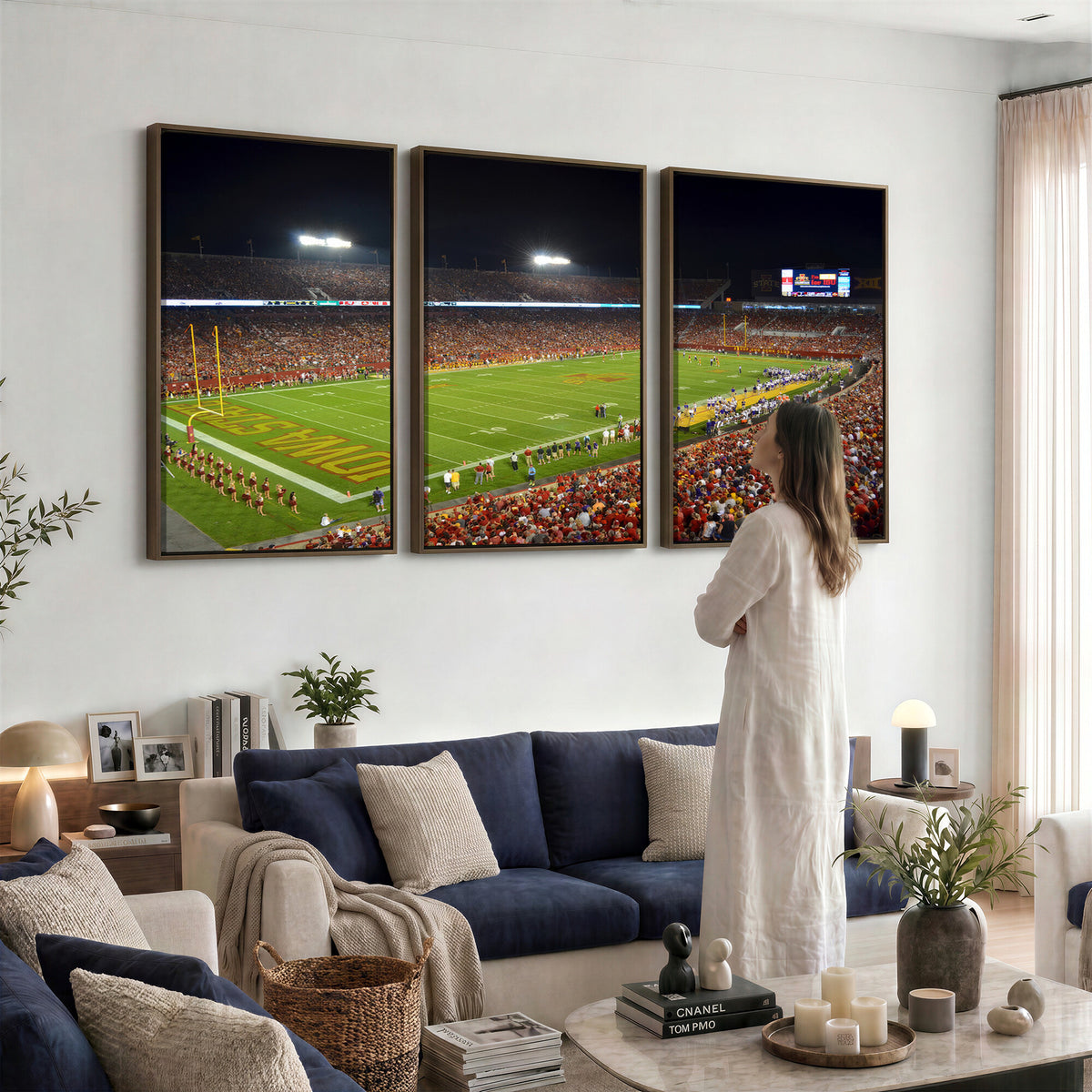 27211-MGV-CV-36X24 - Iowa State University Cyclones Football Team Print, Ames, Extra Large Game Room Wall Decor