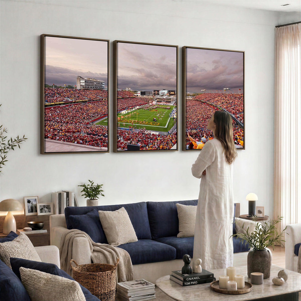 50373-MGV-CV-36X24 - Iowa State University Cyclones Football Team Print, Ames