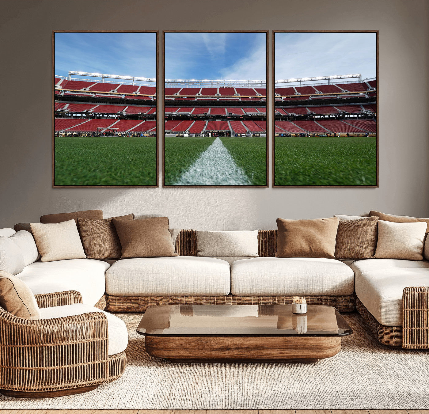 MGV-FC-60X30-3P - University of Tulsa Golden Hurricane Football Team Print - Tulsa H.A. Chapman Stadium Wall Art